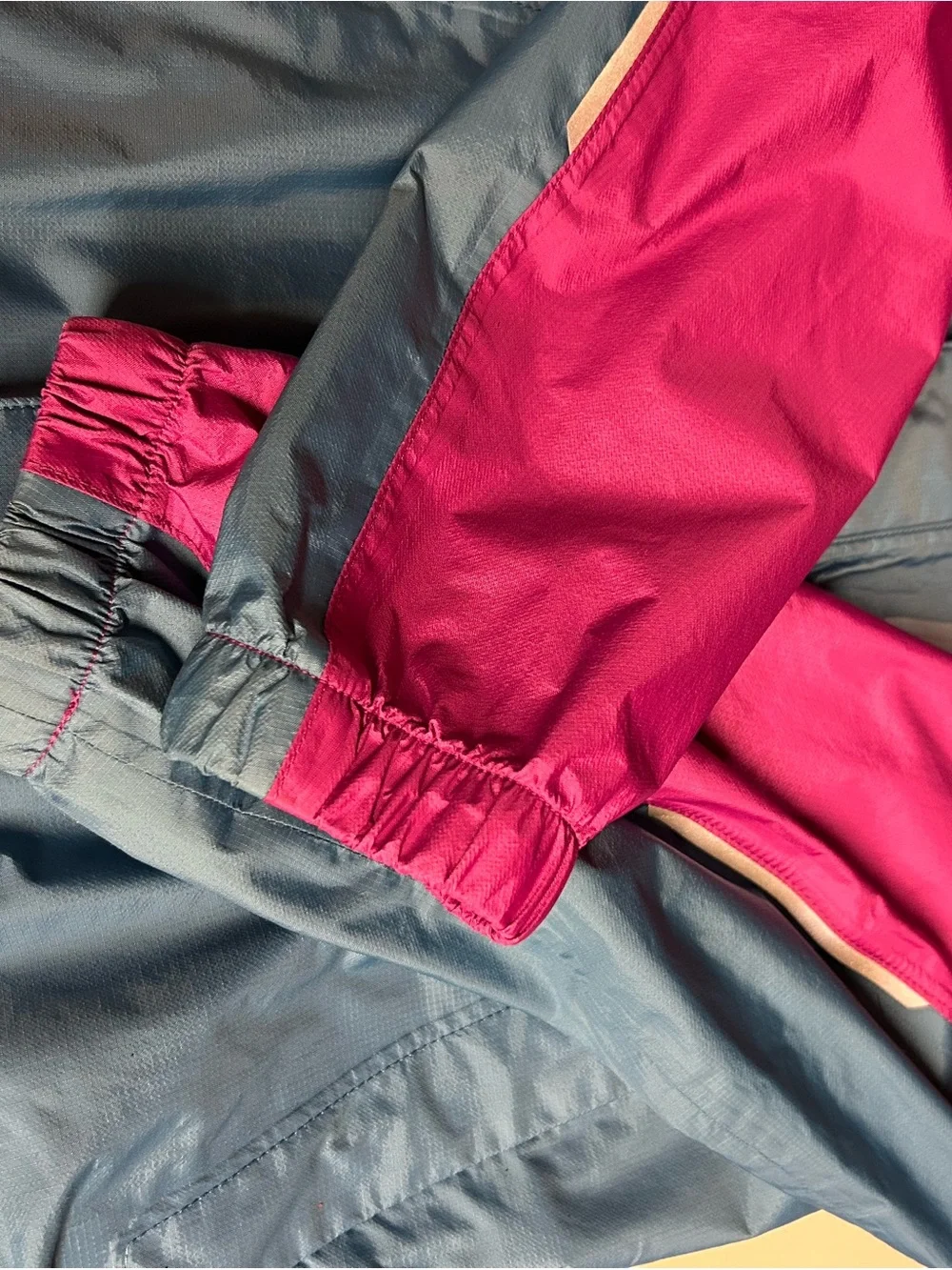L.L.Bean - pink and blue child’s raincoat